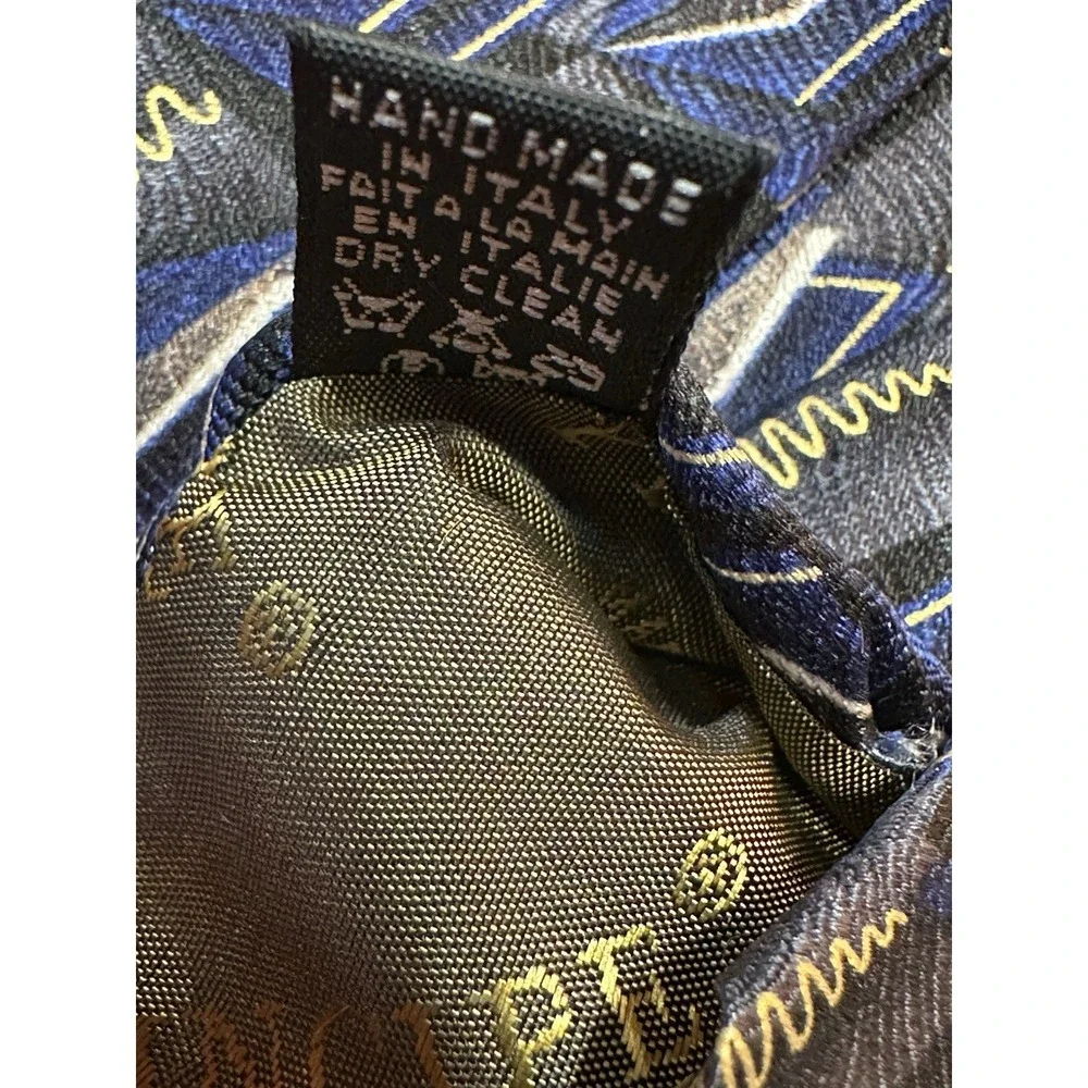 Principe Tie Italy 100% Silk Handmade Geometric Pattern Necktie Luxury 58